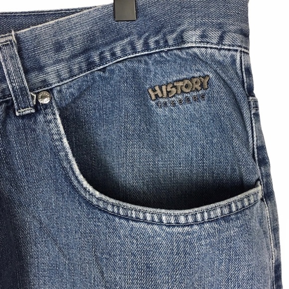 History Iceberg Jeans 90s Y2K Wile E Coyote Looney Tunes Patch Size 40 Vintage - Picture 4 of 16